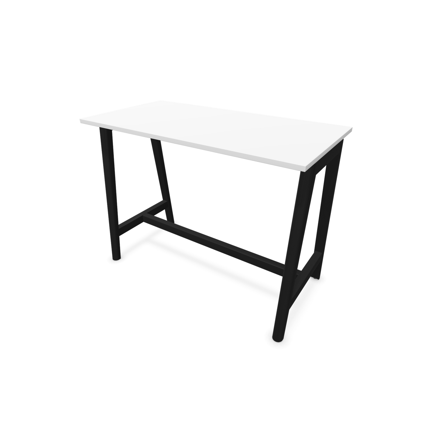 Narbutas Nova Wood Hochtisch 1050mm hoch - 1400x700mm - Gestell Esche Schwarz - Tischplatte Weiss - 6020530