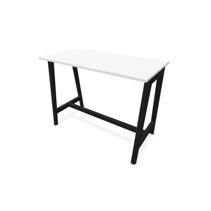 Narbutas Nova Wood Hochtisch 1050mm hoch - 1400x700mm - Gestell Esche Schwarz - Tischplatte Weiss - 6020530