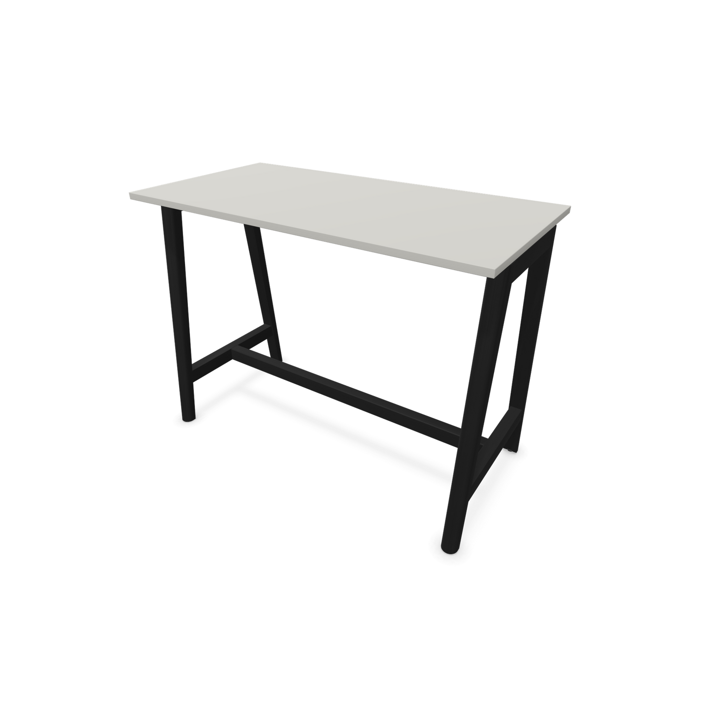 Narbutas Nova Wood Hochtisch 1050mm hoch - 1400x700mm - Gestell Esche Schwarz - Tischplatte Perlgrau - 6020533