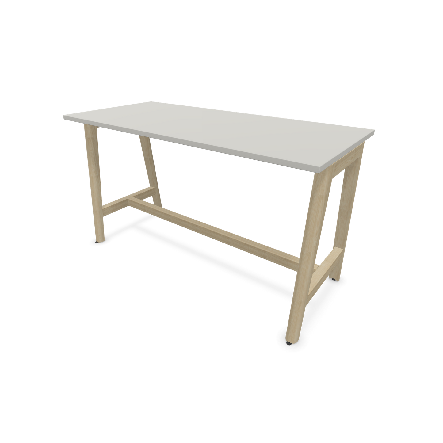 Narbutas Nova Wood Hochtisch 900mm hoch - 1600x700mm - Gestell Esche Natur - Tischplatte Perlgrau - 6020542