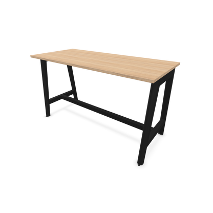 Narbutas Nova Wood Hochtisch 900mm hoch - 1600x700mm - Gestell Esche Schwarz - Tischplatte Bernsteineichendekor - 6020544