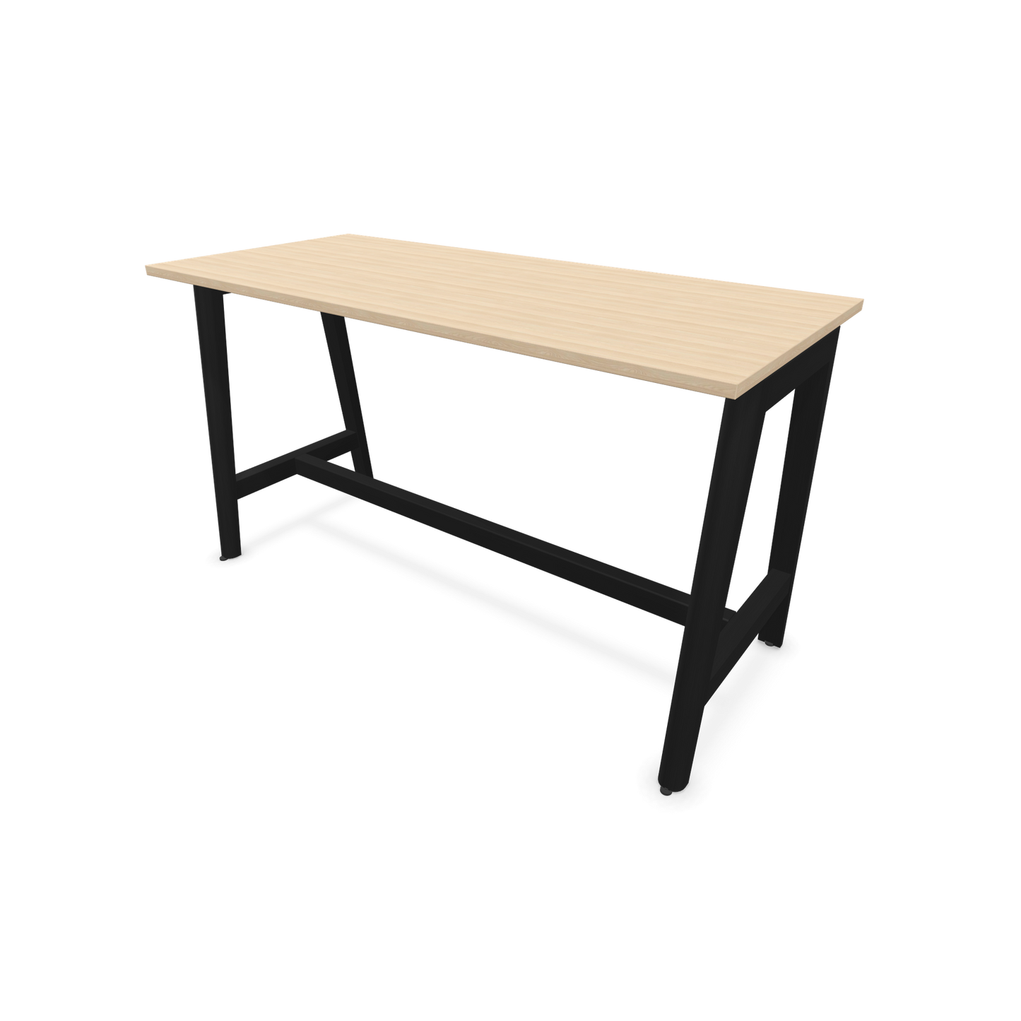 Narbutas Nova Wood Hochtisch 900mm hoch - 1600x700mm - Gestell Esche Schwarz - Tischplatte Eschendekor sandbeige - 6020545