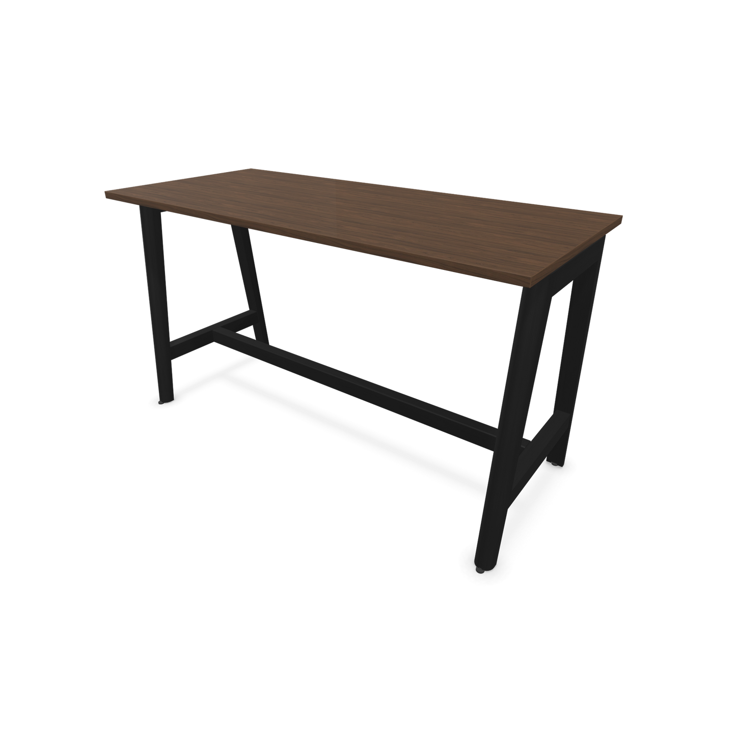 Narbutas Nova Wood Hochtisch 900mm hoch - 1600x700mm - Gestell Esche Schwarz - Tischplatte Nussbaumdekor dunkel - 6020546