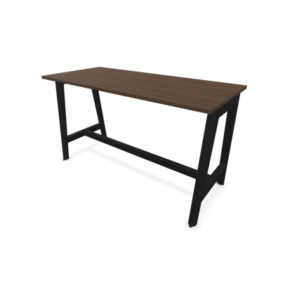 Narbutas Nova Wood Hochtisch 900mm hoch - 1600x700mm - Gestell Esche Schwarz - Tischplatte Nussbaumdekor dunkel - 6020546