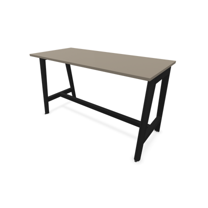 Narbutas Nova Wood Hochtisch 900mm hoch - 1600x700mm - Gestell Esche Schwarz - Tischplatte Cubanitgrau - 6020550