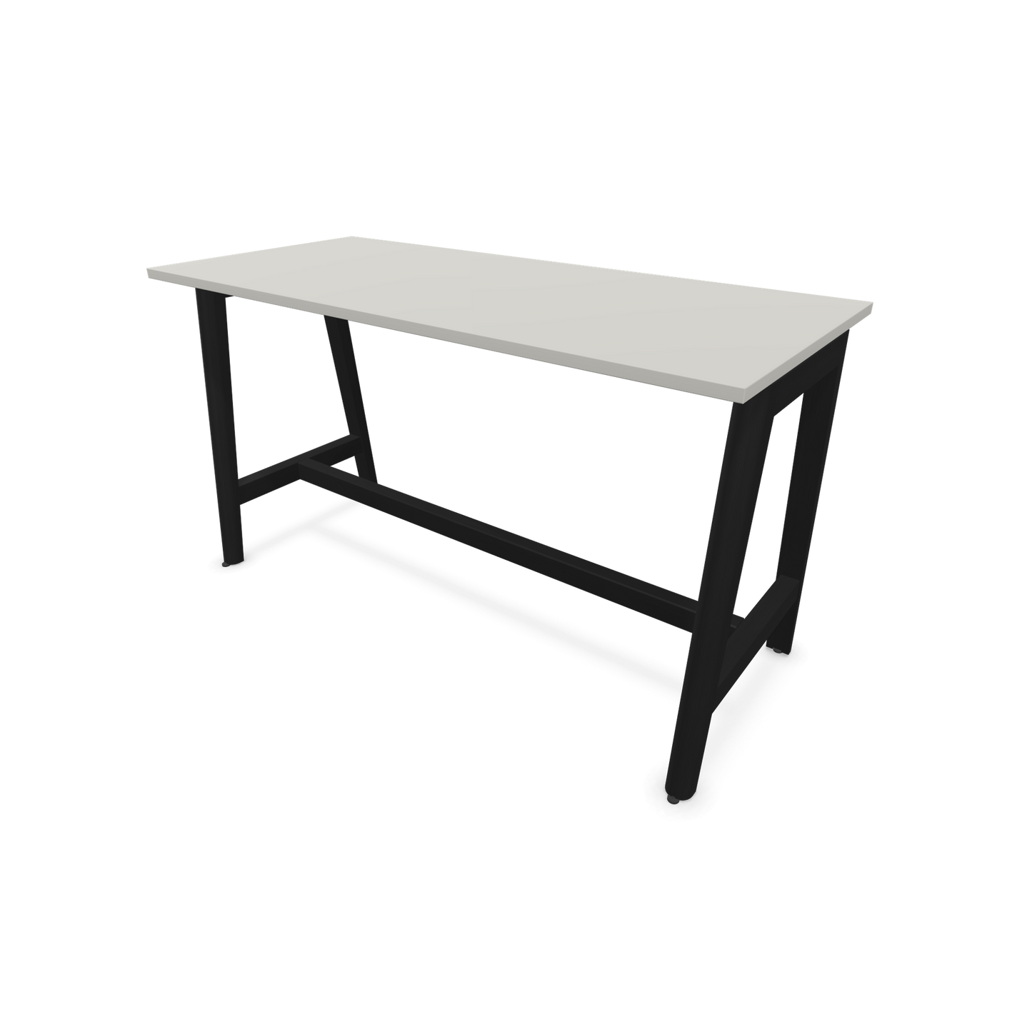 Narbutas Nova Wood Hochtisch 900mm hoch - 1600x700mm - Gestell Esche Schwarz - Tischplatte Perlgrau - 6020551