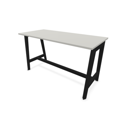 Narbutas Nova Wood Hochtisch 900mm hoch - 1600x700mm - Gestell Esche Schwarz - Tischplatte Perlgrau - 6020551