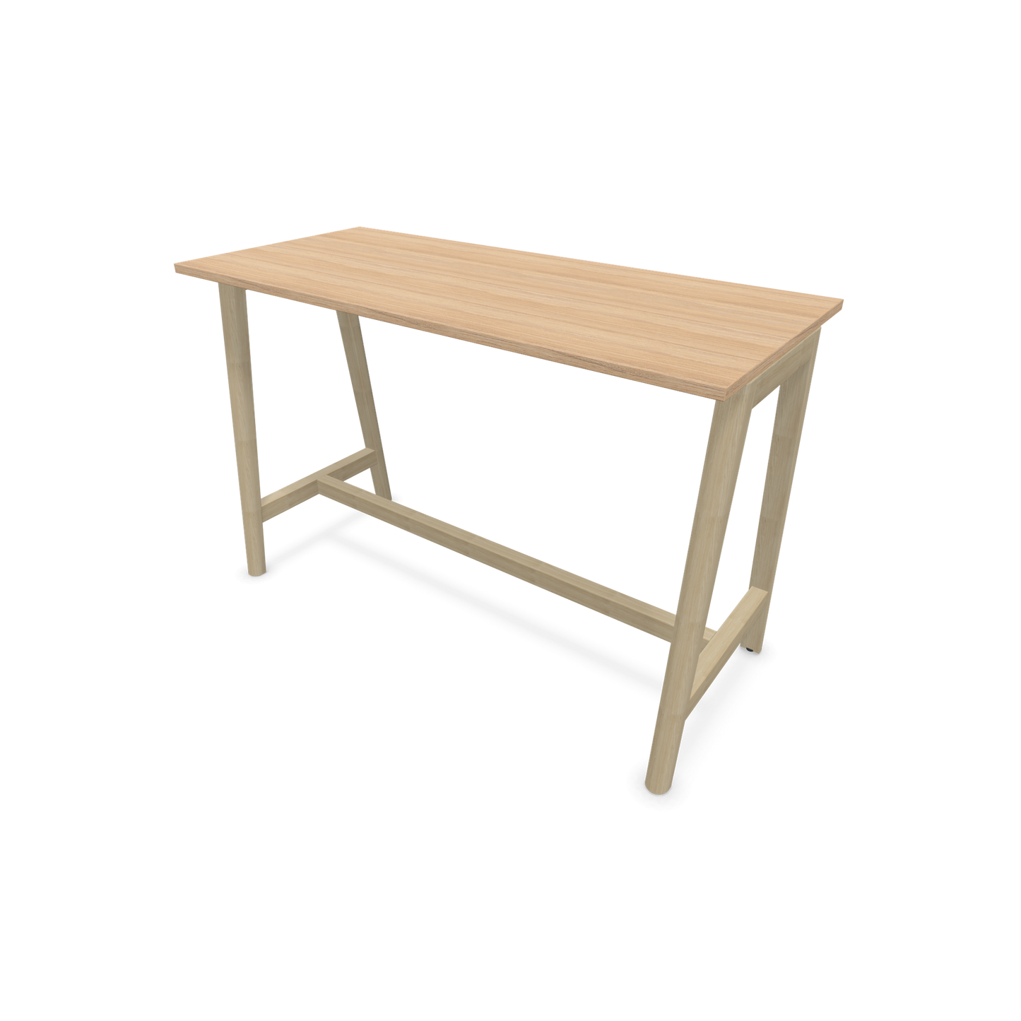 Narbutas Nova Wood Hochtisch 1050mm hoch - 1600x700mm - Gestell Esche Natur - Tischplatte Bernsteineichendekor - 6020553