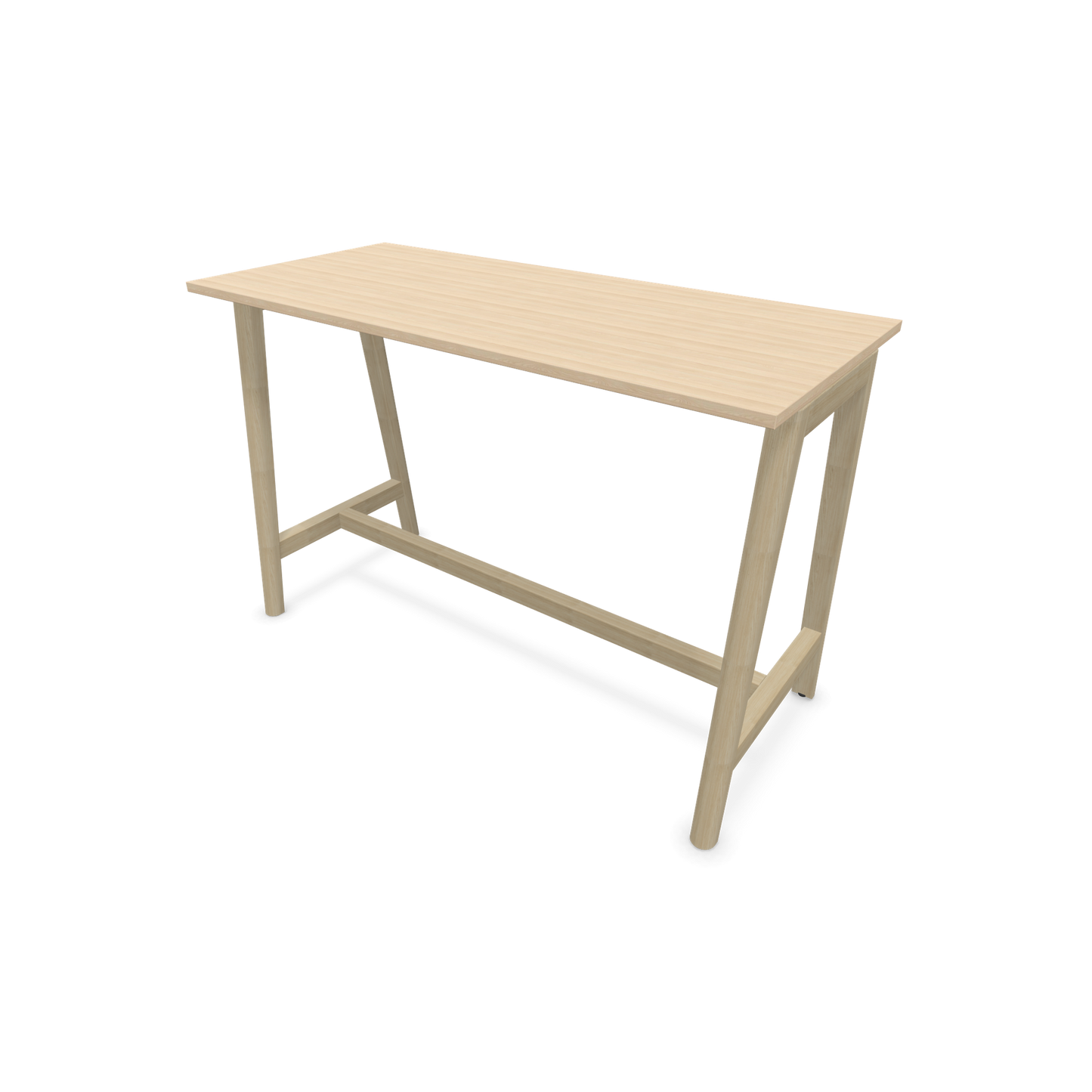 Narbutas Nova Wood Hochtisch 1050mm hoch - 1600x700mm - Gestell Esche Natur - Tischplatte Eschendekor sandbeige - 6020554
