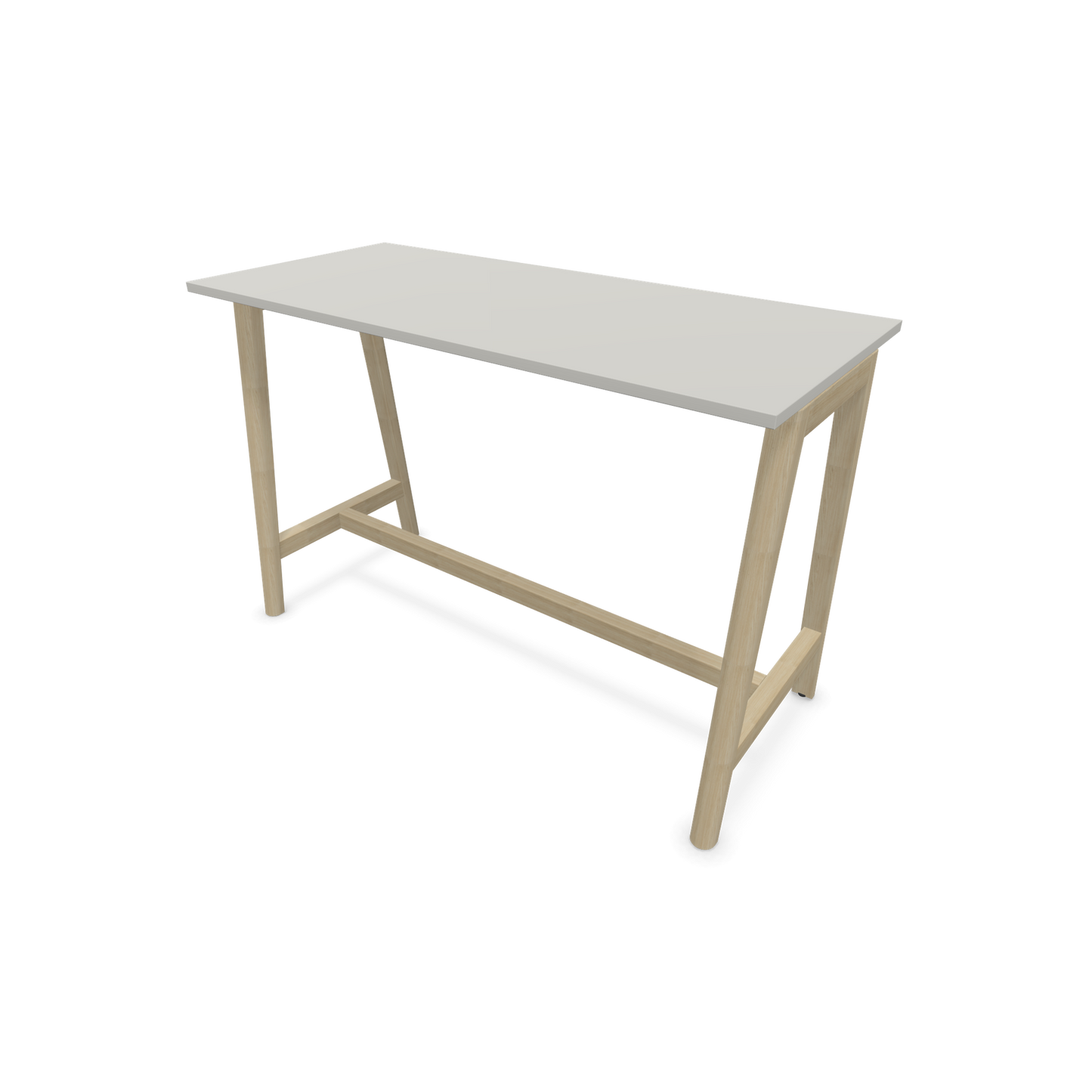 Narbutas Nova Wood Hochtisch 1050mm hoch - 1600x700mm - Gestell Esche Natur - Tischplatte Perlgrau - 6020560