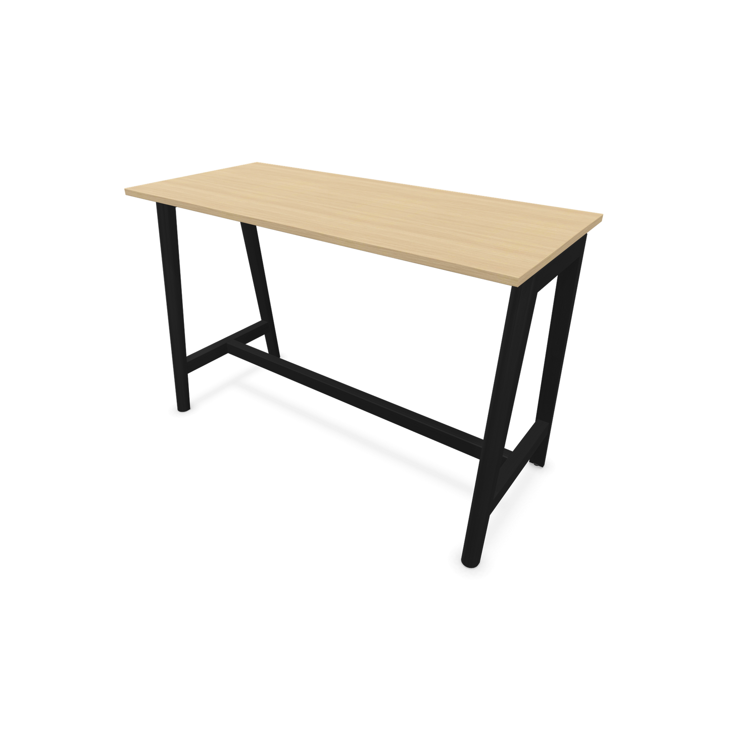 Narbutas Nova Wood Hochtisch 1050mm hoch - 1600x700mm - Gestell Esche Schwarz - Tischplatte Eichendekor - 6020561