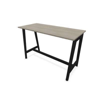 Narbutas Nova Wood Hochtisch 1050mm hoch - 1600x700mm - Gestell Esche Schwarz - Tischplatte Holzdekor grau - 6020565