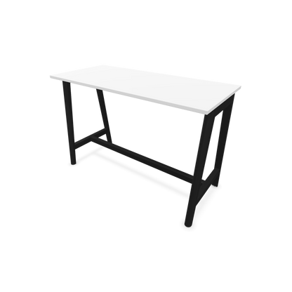 Narbutas Nova Wood Hochtisch 1050mm hoch - 1600x700mm - Gestell Esche Schwarz - Tischplatte Weiss - 6020566