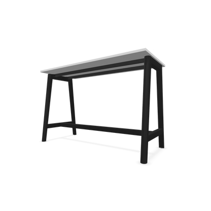 Narbutas Nova Wood Hochtisch 1050mm hoch - 1600x700mm - Gestell Esche Schwarz - Tischplatte Weiss Ansciht von unten - 6020566