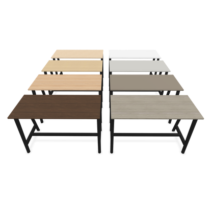 Narbutas Nova Wood Hochtisch 1050mm hoch - 1600x700mm - Gestell Esche Schwarz -  9 Tischplatten von vorne