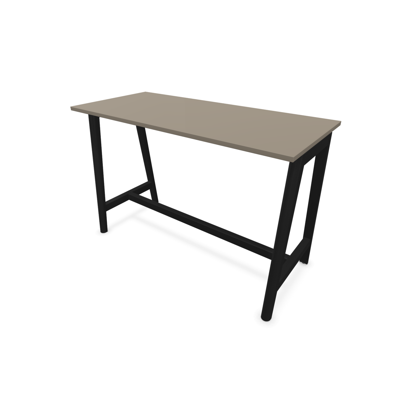 Narbutas Nova Wood Hochtisch 1050mm hoch - 1600x700mm - Gestell Esche Schwarz - Tischplatte Cubanitgrau - 6020568