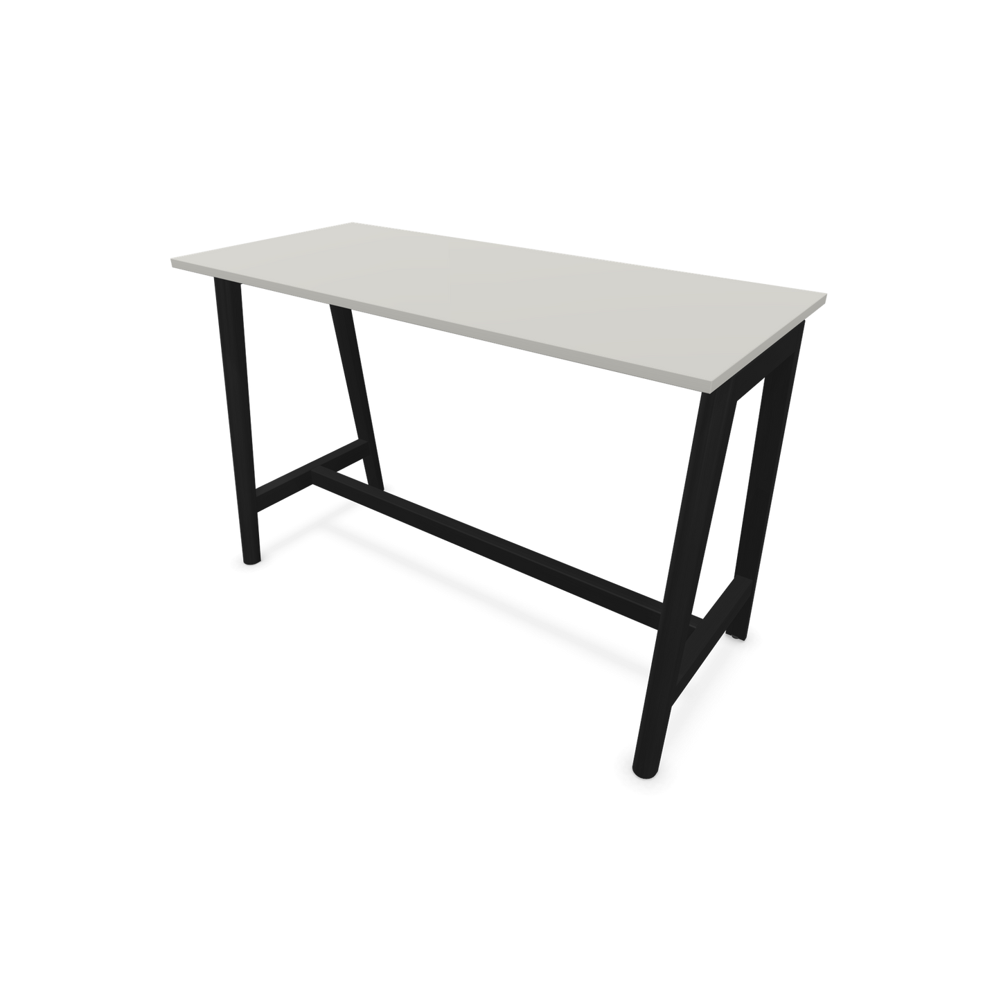 Narbutas Nova Wood Hochtisch 1050mm hoch - 1600x700mm - Gestell Esche Schwarz - Tischplatte Perlgrau - 6020569
