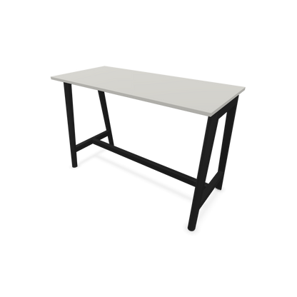 Narbutas Nova Wood Hochtisch 1050mm hoch - 1600x700mm - Gestell Esche Schwarz - Tischplatte Perlgrau - 6020569