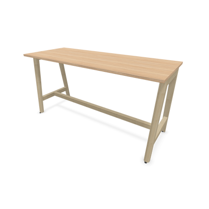 Narbutas Nova Wood Hochtisch 900mm hoch - 1800x700mm - Gestell Esche Natur - Tischplatte Bernsteineichendekor - 6020571