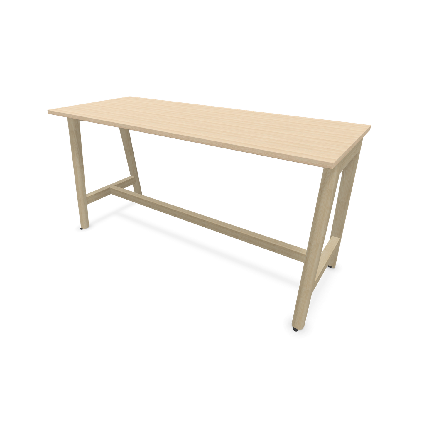 Narbutas Nova Wood Hochtisch 900mm hoch - 1800x700mm - Gestell Esche Natur - Tischplatte Eschendekor sandbeige - 6020572