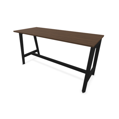 Narbutas Nova Wood Hochtisch 900mm hoch - 1800x700mm - Gestell Esche Schwarz - Tischplatte Nussbaumdekor dunkel - 6020582