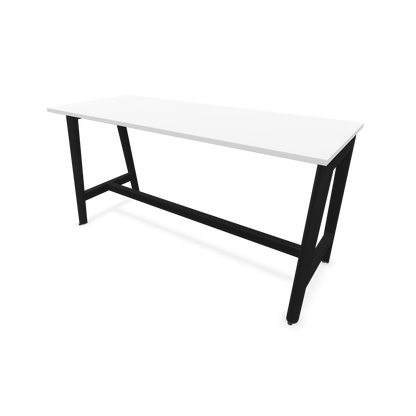 Narbutas Nova Wood Hochtisch 900mm hoch - 1800x700mm - Gestell Esche Schwarz - Tischplatte Weiss - 6020584