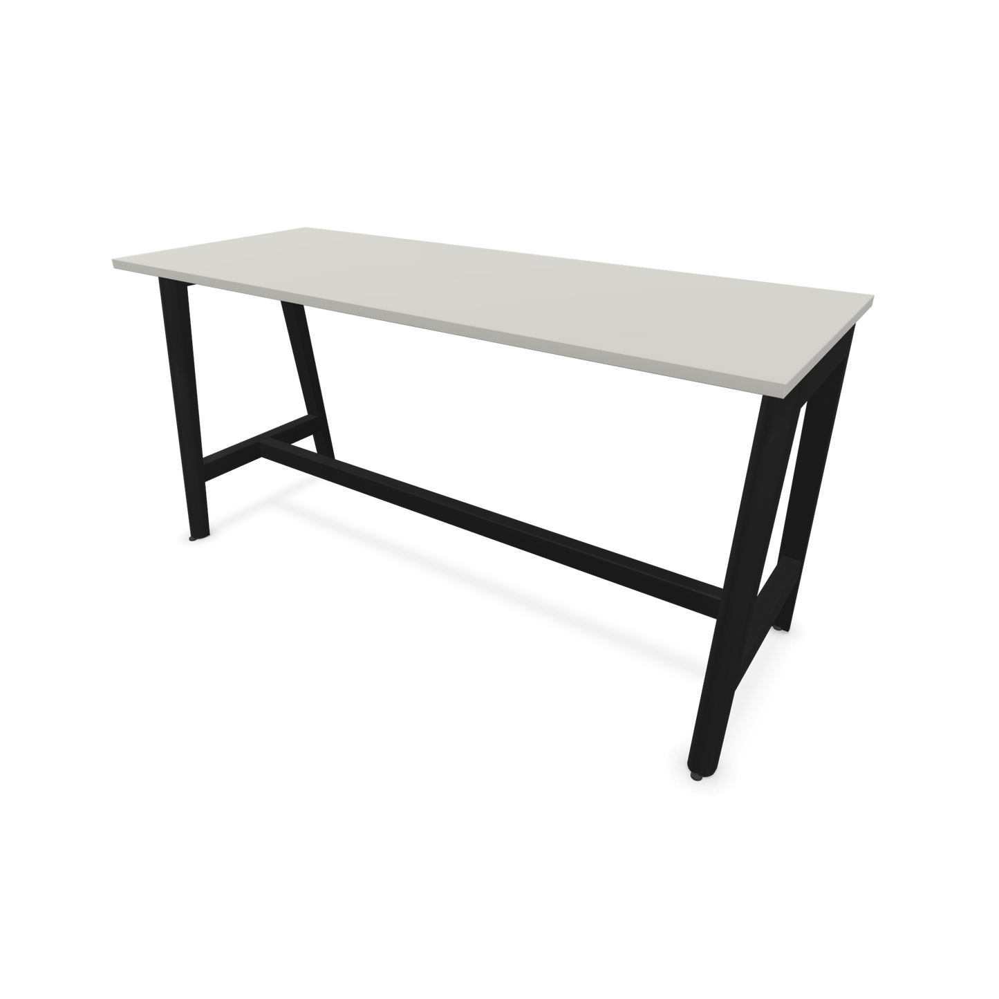 Narbutas Nova Wood Hochtisch 900mm hoch - 1800x700mm - Gestell Esche Schwarz - Tischplatte Perlgrau - 6020587