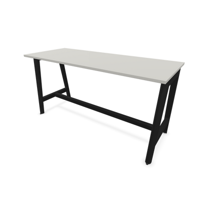 Narbutas Nova Wood Hochtisch 900mm hoch - 1800x700mm - Gestell Esche Schwarz - Tischplatte Perlgrau - 6020587