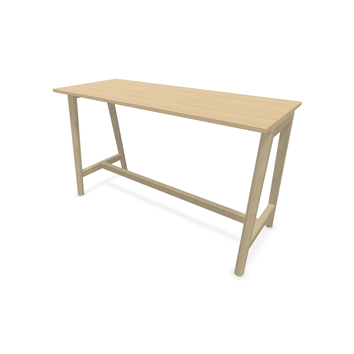 Narbutas Nova Wood Hochtisch 1050mm hoch - 1800x700mm - Gestell Esche Natur - Tischplatte Eichendekor - 6020588