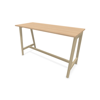 Narbutas Nova Wood Hochtisch 1050mm hoch - 1800x700mm - Gestell Esche Natur - Tischplatte Bernsteineichendekor - 6020589