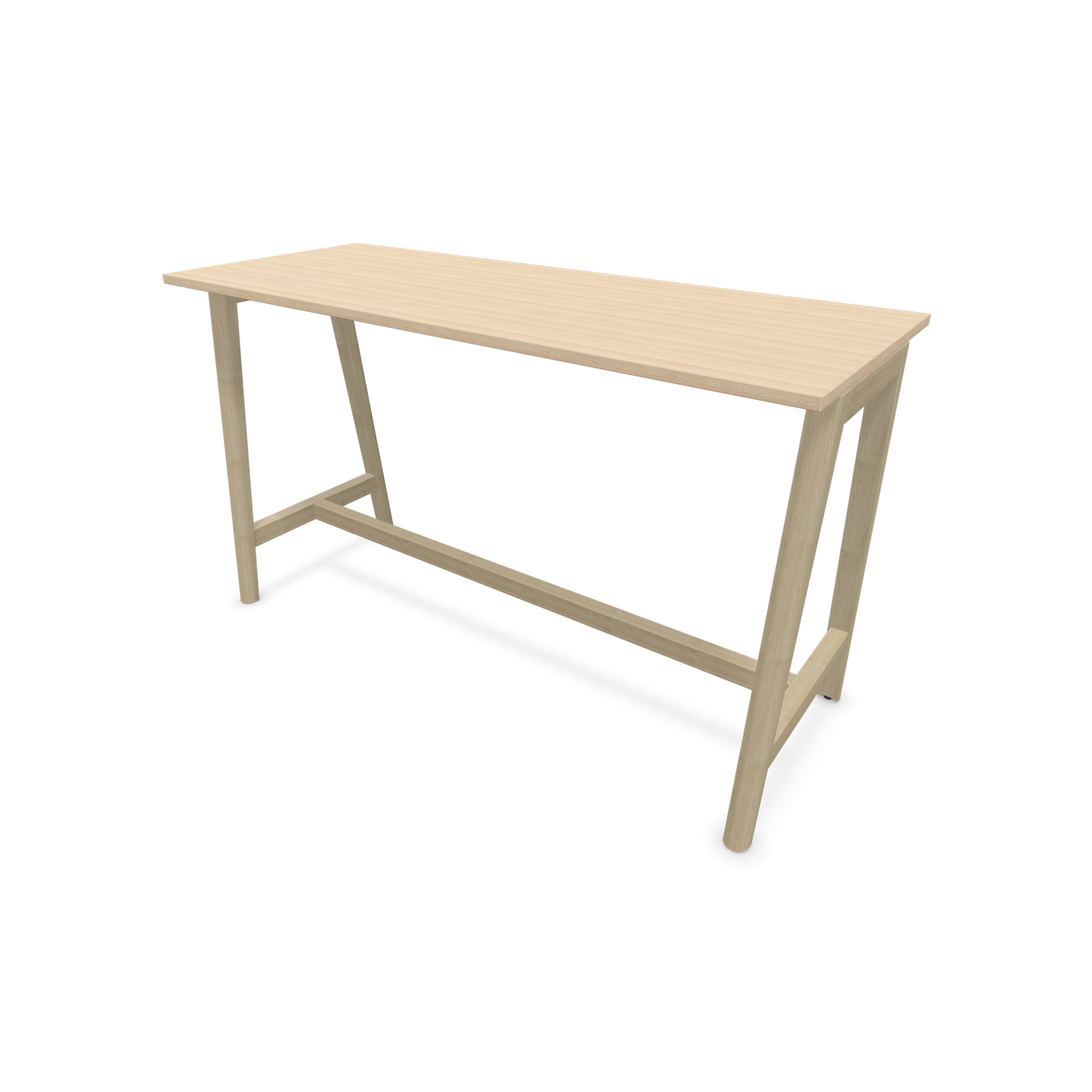 Narbutas Nova Wood Hochtisch 1050mm hoch - 1800x700mm - Gestell Esche Natur - Tischplatte Eschendekor sandbeige - 6020590