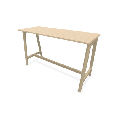 Narbutas Nova Wood Hochtisch 1050mm hoch - 1800x700mm - Gestell Esche Natur - Tischplatte Eschendekor sandbeige - 6020590