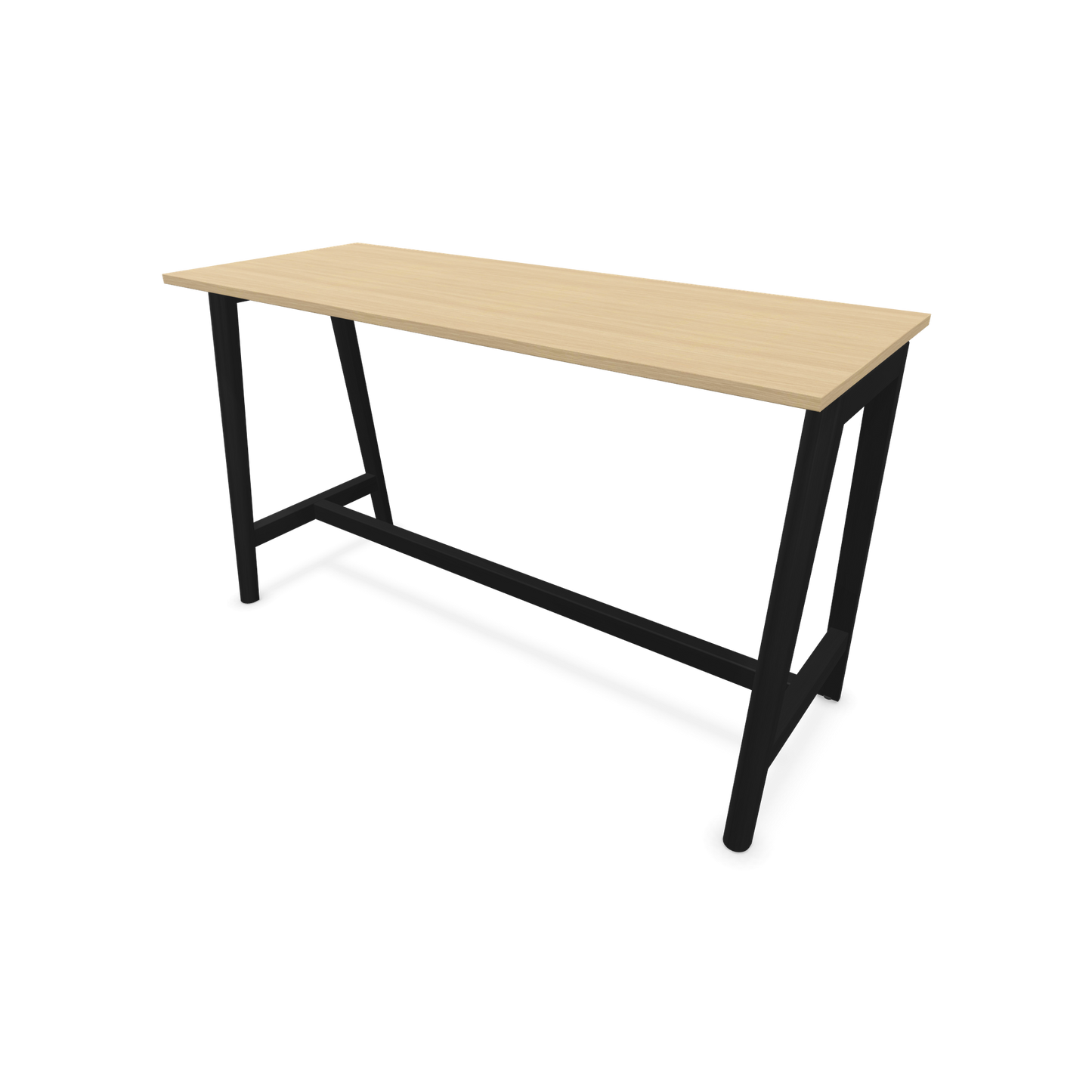 Narbutas Nova Wood Hochtisch 1050mm hoch - 1800x700mm - Gestell Esche Schwarz - Tischplatte Eichendekor - 6020597