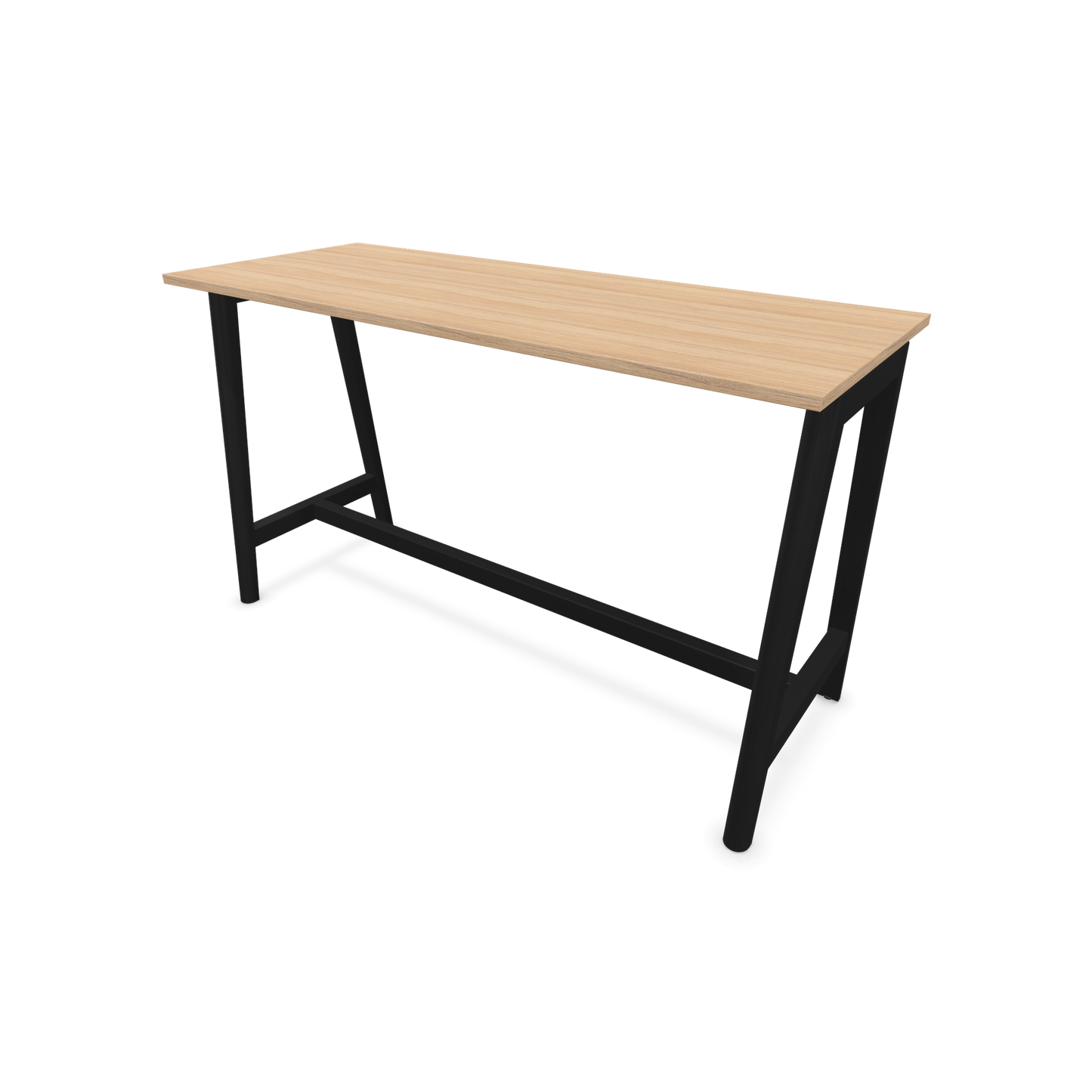 Narbutas Nova Wood Hochtisch 1050mm hoch - 1800x700mm - Gestell Esche Schwarz - Tischplatte Bernsteineichendekor - 6020598