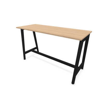 Narbutas Nova Wood Hochtisch 1050mm hoch - 1800x700mm - Gestell Esche Schwarz - Tischplatte Bernsteineichendekor - 6020598