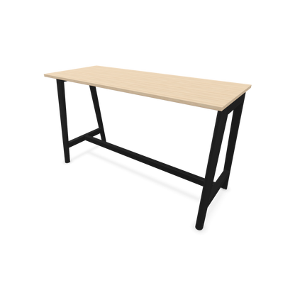 Narbutas Nova Wood Hochtisch 1050mm hoch - 1800x700mm - Gestell Esche Schwarz - Tischplatte Eschendekor sandbeige - 6020599