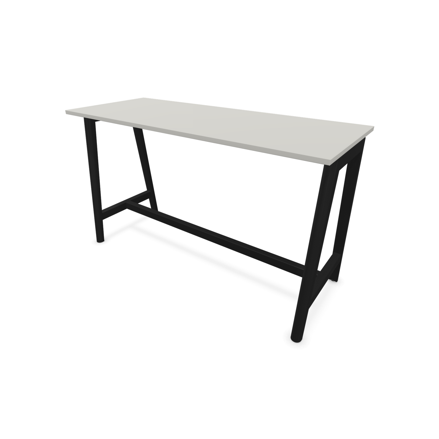 Narbutas Nova Wood Hochtisch 1050mm hoch - 1800x700mm - Gestell Esche Schwarz - Tischplatte Perlgrau - 6020605