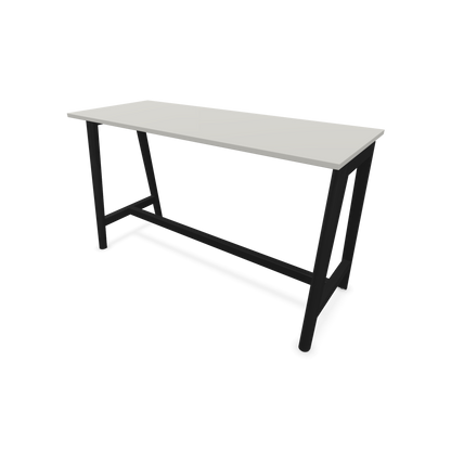 Narbutas Nova Wood Hochtisch 1050mm hoch - 1800x700mm - Gestell Esche Schwarz - Tischplatte Perlgrau - 6020605