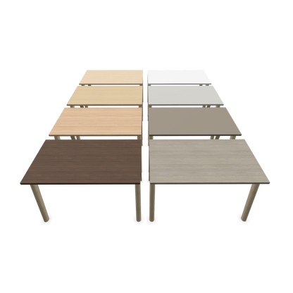 Narbutas Nova Wood Schreibtisch Gestell Esche Natur - 1200x700mm - Tischplatten Varianten von vorne - 6020611