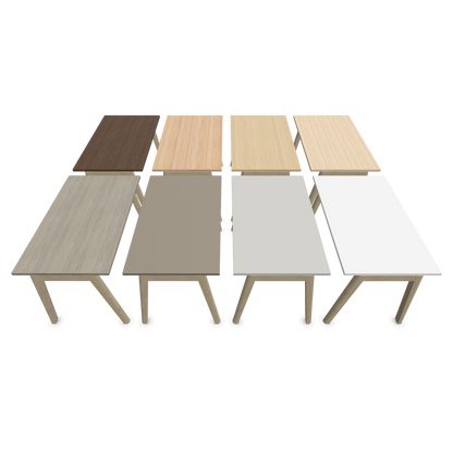 Narbutas Nova Wood Schreibtisch Gestell Esche Natur - 1200x700mm - Tischplatten Varianten von vorne oben - 6020611