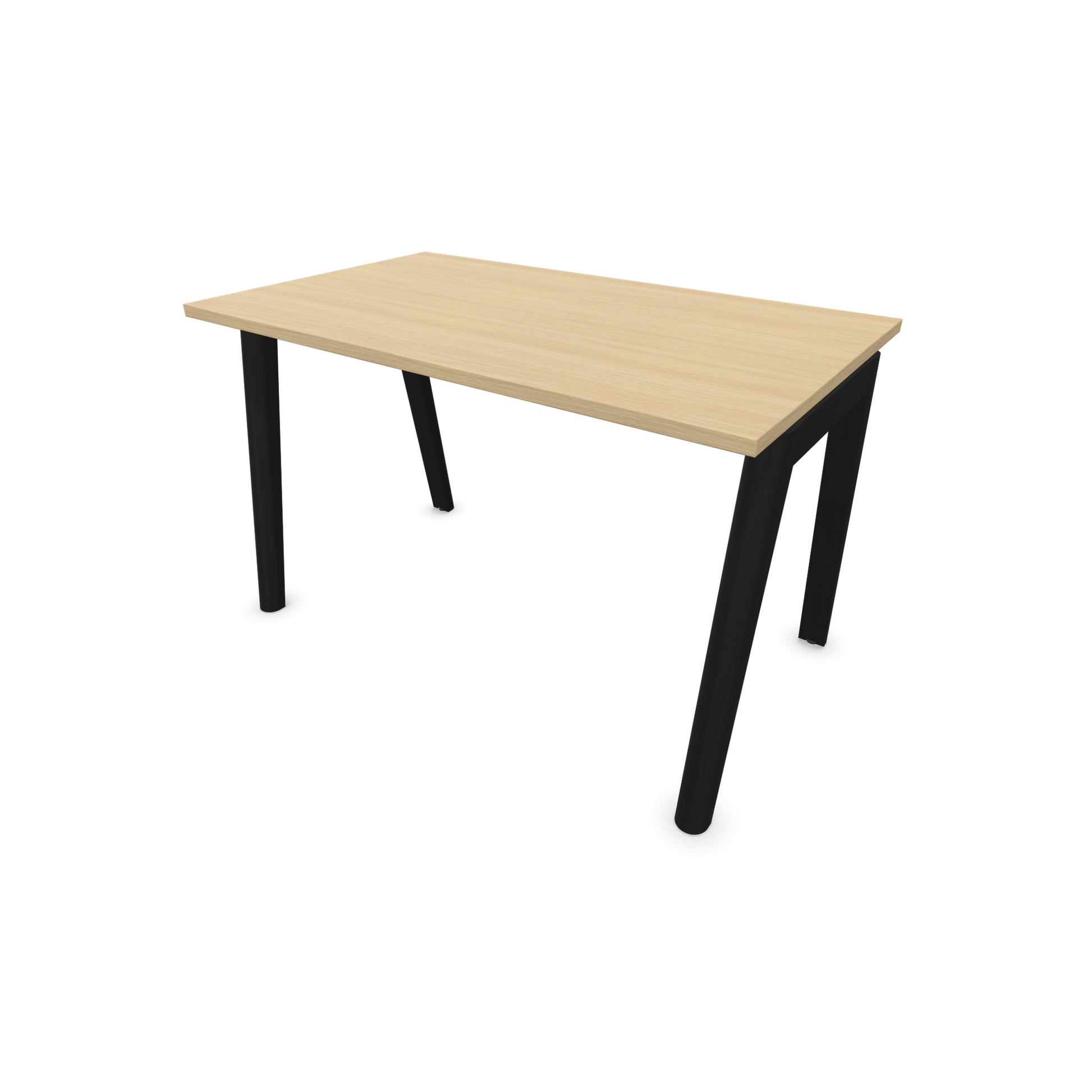 Narbutas Nova Wood Schreibtisch Gestell Esche Schwarz - 1200x700mm - Tischplatte Eichendekor gebleicht - 6020615