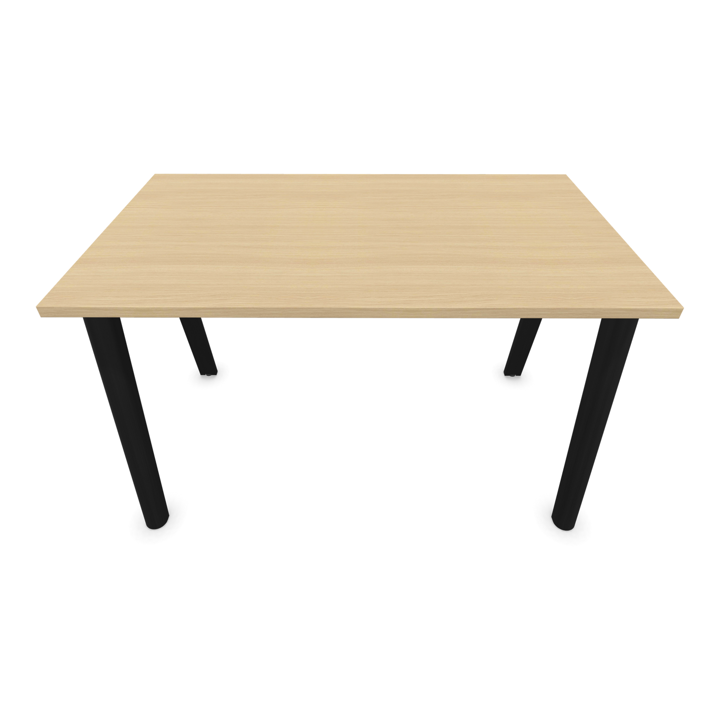 Narbutas Nova Wood Schreibtisch Gestell Esche Schwarz - 1200x700mm - Tischplatte Eichendekor gebleicht Ansicht von oben - 6020615