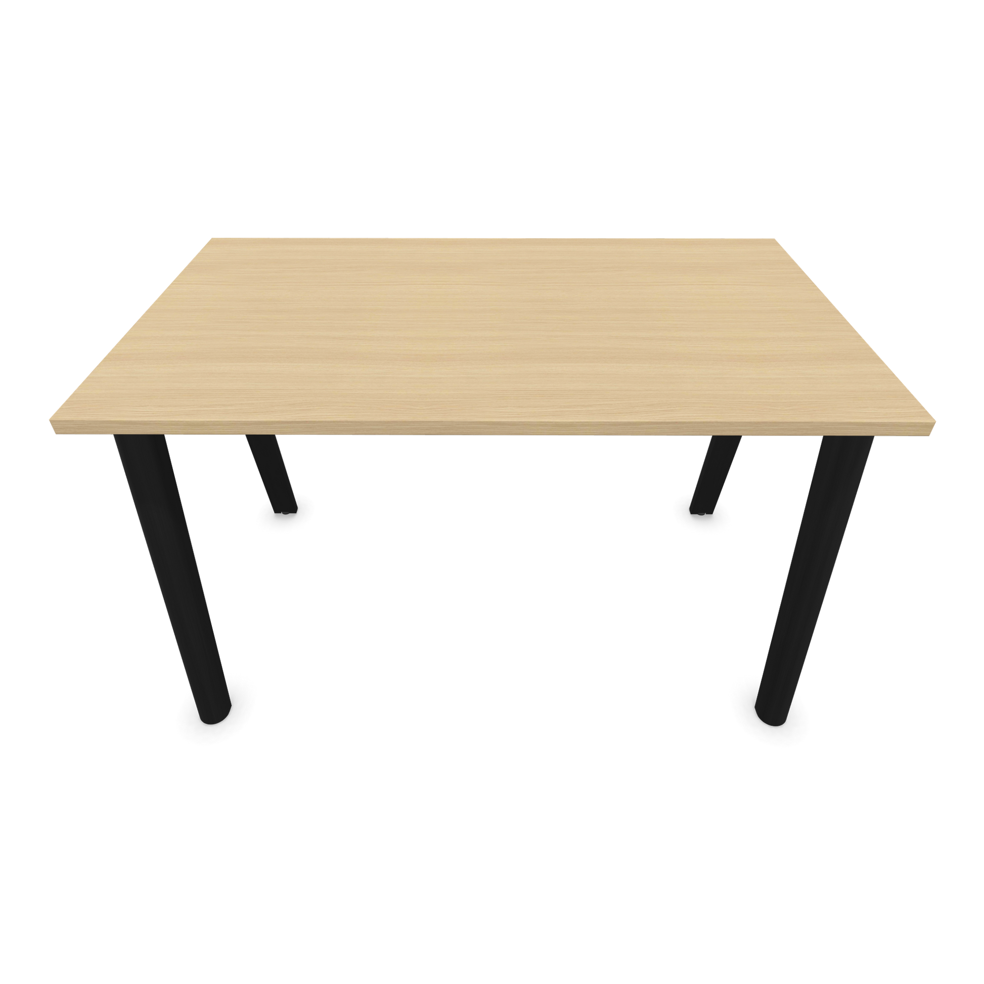 Narbutas Nova Wood Schreibtisch Gestell Esche Schwarz - 1200x700mm - Tischplatte Eichendekor gebleicht Ansicht von oben - 6020615