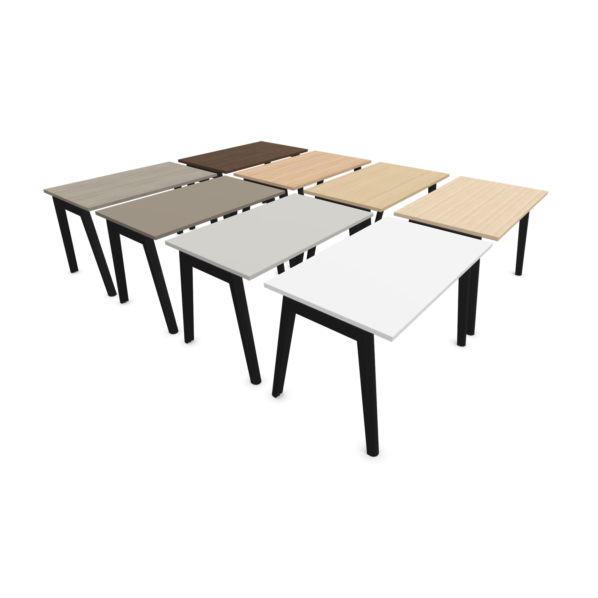 Narbutas Nova Wood Schreibtisch Gestell Esche Schwarz - 1200x700mm - Tischplatte mit Varianten - 6020615