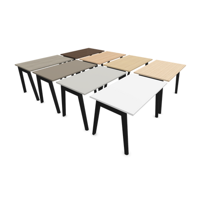 Narbutas Nova Wood Schreibtisch Gestell Esche Schwarz - 1200x700mm - Tischplatte mit Varianten - 6020615