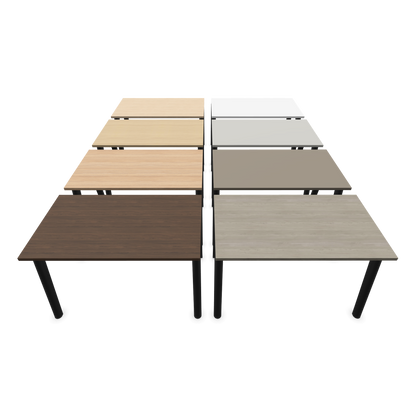 Narbutas Nova Wood Schreibtisch Gestell Esche Schwarz - 1200x700mm - Tischplatte mit Varianten von oben - 6020615