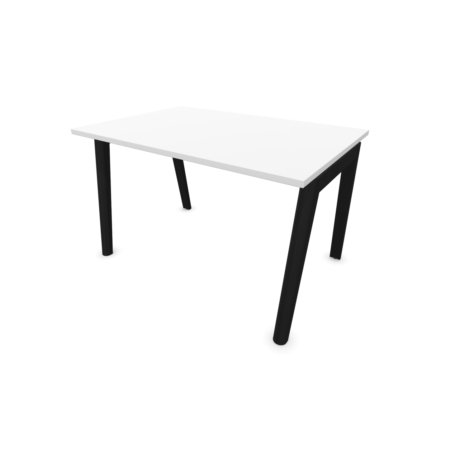 Narbutas Nova Wood Schreibtisch Gestell Esche Schwarz - 1200x800mm - Tischplatte Weiss - 6020638