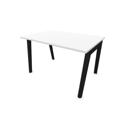 Narbutas Nova Wood Schreibtisch Gestell Esche Schwarz - 1200x800mm - Tischplatte Weiss - 6020638