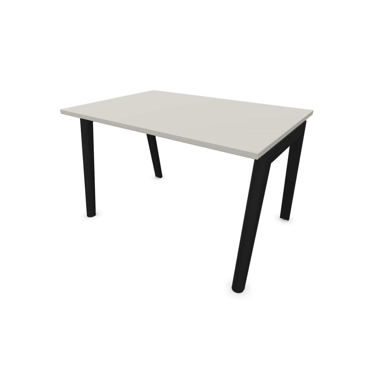 Narbutas Nova Wood Schreibtisch Gestell Esche Schwarz - 1200x800mm - Tischplatte Perlgrau - 6020641