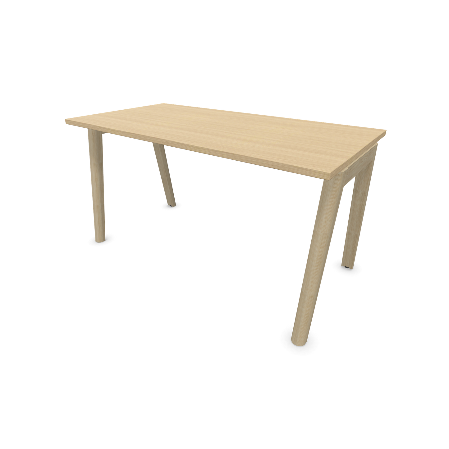 Narbutas Nova Wood Schreibtisch Gestell Esche Natur - 1400x700mm - Tischplatte Eichendekor gebleicht - 6020642